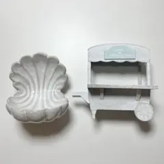 ナチュラルキッチン 木製インテリア スイートワゴン インテリアトレー 貝殻