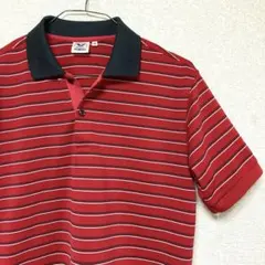 未使用品　【ゴルフ】PHENIX フェニックス　半袖ポロシャツ　ストライプ柄　M