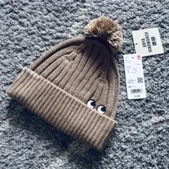 ★新品タグ付きユニクロ×アニヤハインドマーチニットキャップ／BEIGEベージュ★