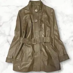 極美品✨　エターナラス　ラムレザー　ジャケット　胡桃ボタン　 羊革　Aライン