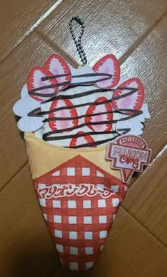ぬい活　マリオンクレープ　いちごチョコクリーム　ストラップ