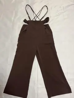 JEANASIS ブラウン ワイドパンツ オーバーオールのサムネイル