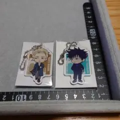 呪術廻戦　渋谷事変カフェ　ミニキャラアクリルキーホルダー　伏黒恵 七海建人