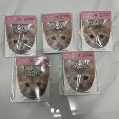 애완용 티아라 소형견 고양이 액세서리 5종 세트