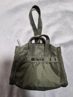 【新品同様】レスポートサック　MICRO WEEKENDER CHARM　カーキ