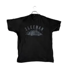 一点物　Tシャツ　半袖　プリントデザイン　黒　XL 古着　ゆるだぼ