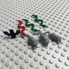 レゴ　コウモリ　ネズミ　ヘビ　パーツ　動物　生き物　まとめ売り　オールド