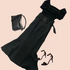 キレイめ大人カジュアルセットアップ、ブラックコーデまとめ売りタグ付きレディース服