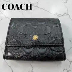 オープン価格】COACH シグネチャーエンボス加工 二つ折り財布 - メルカリ