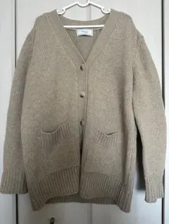 エディフィス ウールカシミヤ 片畦 編みニットカーディガン AILE 日本 