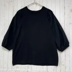 ◆ローリーズファーム　パフスリーブ　カットソー　クルーネック　七分袖　綿100