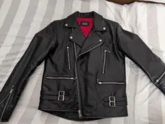 HORNWORKS ダブルライダースジャケットLL ブラック　本革