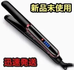 新品未使用　黒ヘアアイロン ストレートアイロン 4段階温度調節 コテ