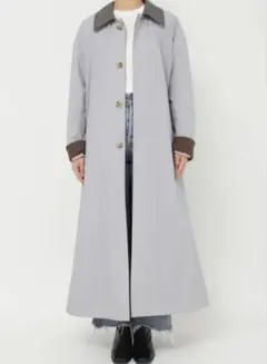 アングリッドリバーシブルチェックロングコート