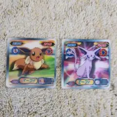 ポケモン3Dシール列伝　エーフィ　イーブイ