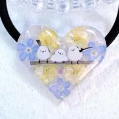 涼しげグラデーション☆猫ちゃんとピンク ドット ハート レジン