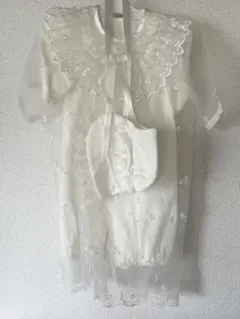 美品　ホワイト セレモニードレス　帽子付き　3点セット