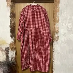 SM2 赤チェック ロングワンピース S
