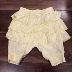 イエロー フリル付きショートパンツ 80cm