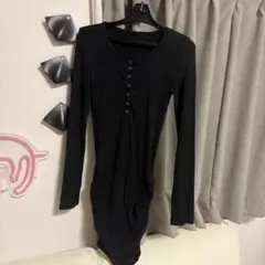 Dazyブラック長袖ミニワンピ