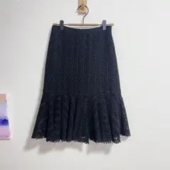 23区R(アール) メッシュ レーススカート 黒　秋冬のサムネイル