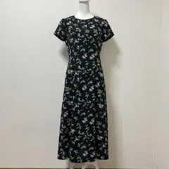 日本製　VOIR 花　草花　花柄　夏　ロングワンピース 大人　上品　ワンピース