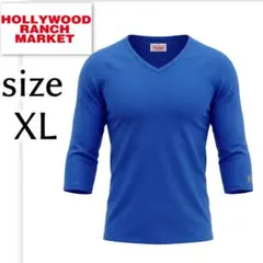 HOLLYWOOD RANCH MARKET Vネック Tシャツ XL ブルーのサムネイル