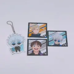 五条悟 七海建人 灰原雄 アクリルキーホルダーとステッカー セット