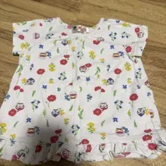 アンパンマン　ドキンちゃん　コキンちゃん　女の子　　花柄　トップス　Tシャツ