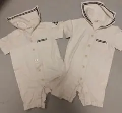 未着用　センス・オブ・ワンダー80cm 半袖ロンパース 双子 2枚セット