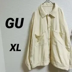 【GU ジーユー】メンズコーデュロイシェフジャケット ナチュラル ゆったり XLのサムネイル