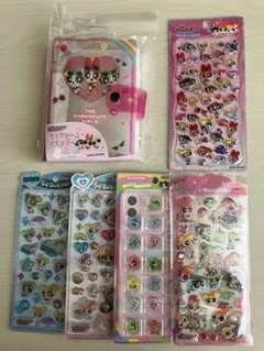 【正規品】パワーパフガールズ シール帳　プチドロ　5点　セット