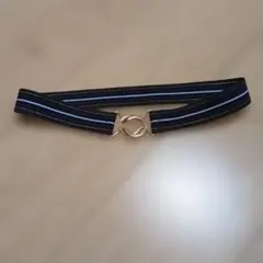 스트라이프 디자인 캔버스 벨트