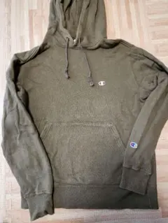 Champion フード付きパーカー M オリーブ