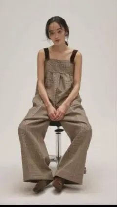 BUNON ブノン ギンガムチェック フリル サロペット L - メルカリ