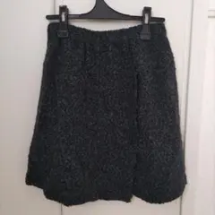 ダークグレー フレアミニスカート（ハンドメイド）