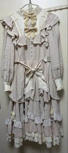 アイボリー フリル ワンピース axesfemme ジャンパースカート | Mercari