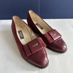BALLY バーガンディ　スエード フラットシューズ