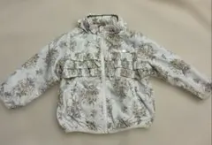 プティマイン★【撥水加工】花柄フリル薄手ジャケット　100