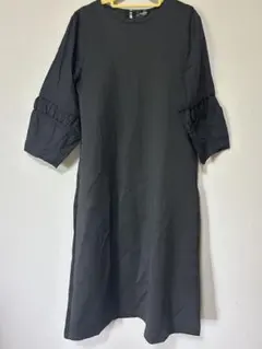 黒のMサイズ長袖・7分袖ワンピース フォーマル