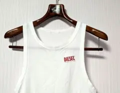 【人気】DIESEL ディーゼル ワンポイント ロゴ Tシャツ 白 ノースリーブ