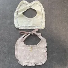 女の子　スタイ2点セット