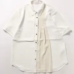 【HARE】パートプリーツシャツ アイボリー 半袖 夏のサムネイル