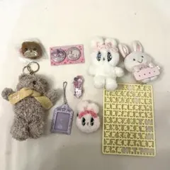 ぬいぐるみ ストラップ ガチャガチャ セット スクバデコ