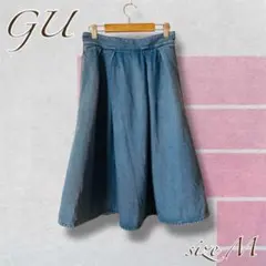 【GU】フレアデニムスカート　Mサイズ