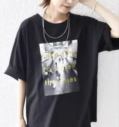 SHIPS.me フォトプリントTシャツ ブラック Lサイズ　ZOZO限定のサムネイル