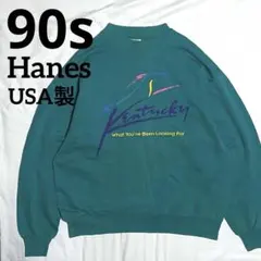 90s USA製 Hanes スウェットトレーナー アートフェード　ヴィンテージ