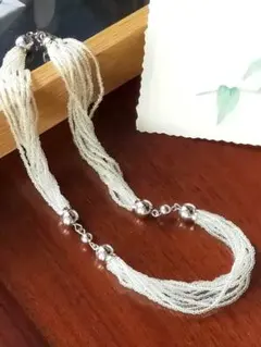 レトロ ヴィンテージ 10連 ビーズ ネックレス チョーカー 昭和レトロ