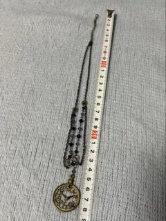 アクセサリー　ネックレス　ペンダント　ヴィンテージ風　時計　ビーズ