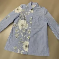 タケオニシダ　ストライプ花柄長袖シャツのサムネイル